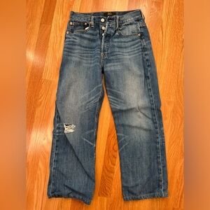 ABLE boyfriend jeans, button fly, 25” inseam